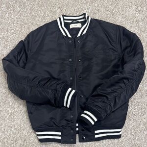 TNA Black Varsity Bomber Jacket